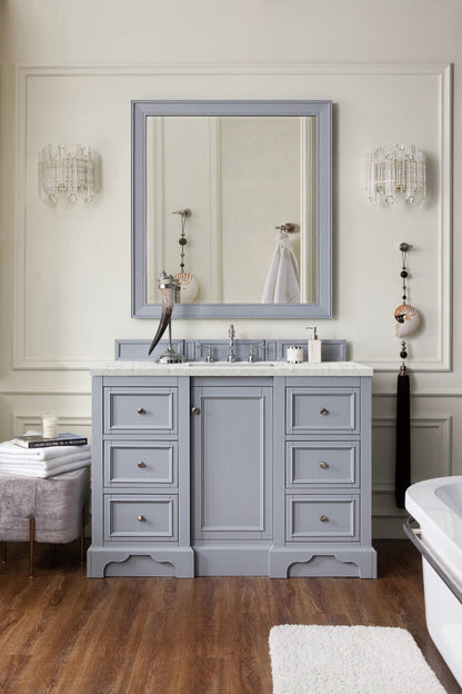 De Soto 48" Single Vanity Cabinet, Bright White