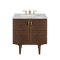 Amberly 30" Single Vanity Cabinet, Mid-Century Walnut
