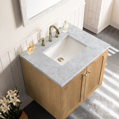 Laurent 30" Single Vanity Cabinet, Light Natural Oak