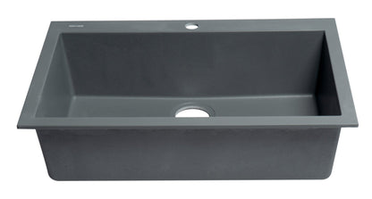 ALFI brand AB3020DI 30" Drop-In Single Bowl Granite Composite Kitchen Sink