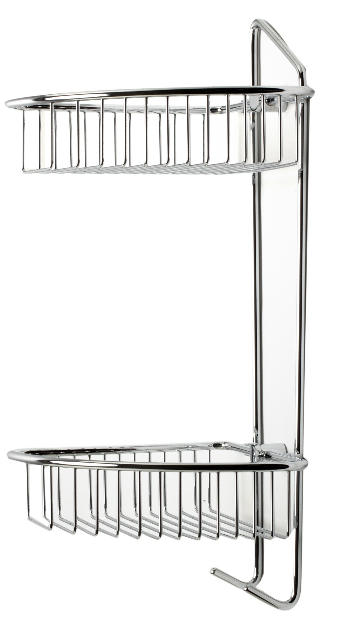 ALFI brand  AB9532 Polished Chrome Corner Mounted Double Basket Shower Shelf Bathroom Accessory