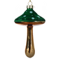 Gold Stem Glass Mushroom Ornament -
