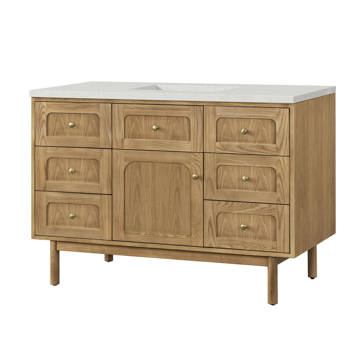Laurent 48" Single Vanity Cabinet, Light Natural Oak