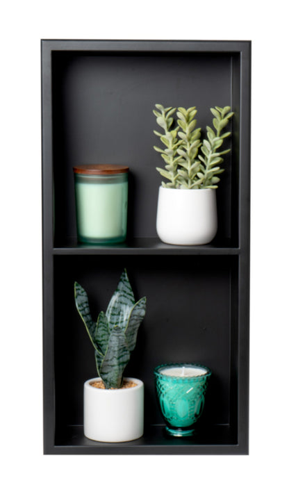 ALFI brand ABNC1224 12 x 24  Vertical Double Shelf Bath Shower Niche