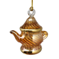Egyptian Glass Teapot Ornaments - Spiral Gold