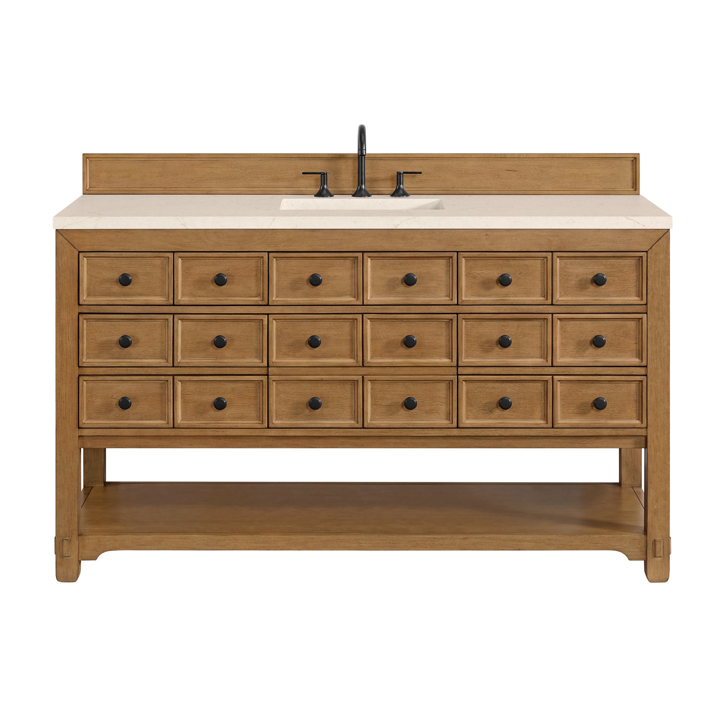 Malibu 60" Single Vanity Cabinet, Amber Birch
