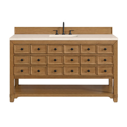 Malibu 60" Single Vanity Cabinet, Amber Birch