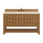 Malibu 60" Single Vanity Cabinet, Amber Birch