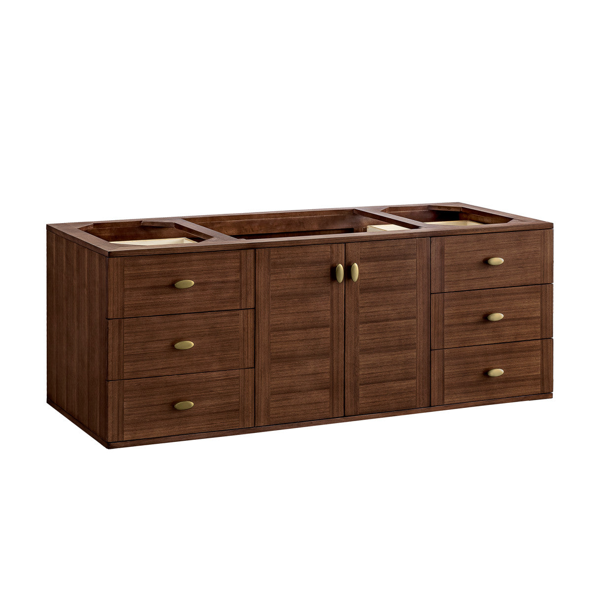 Amberly 60" Single Vanity Cabinet, Mid-Century Walnut