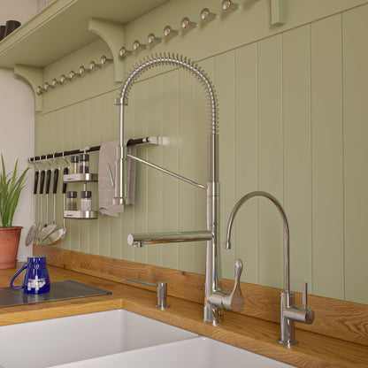 ALFI brand ABKF3787 Double Spout Commercial Spring Kitchen Faucet