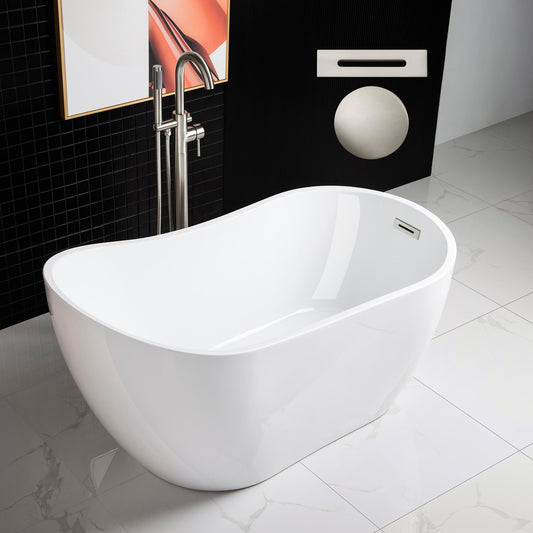WOODBRIDGE 54" Acrylic Freestanding Bathtub Contemporary Soaking Tub