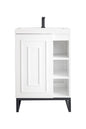 Alicante 24" Single Vanity with White Glossy Composite Stone Top