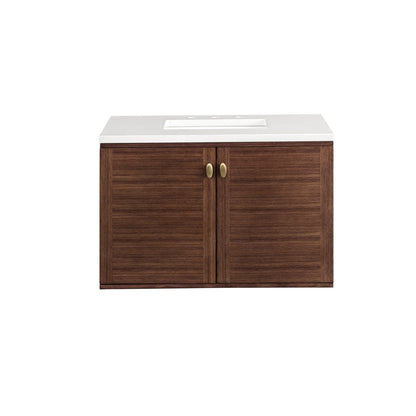 Amberly 36" Single Vanity Cabinet, Mid-Century Walnut