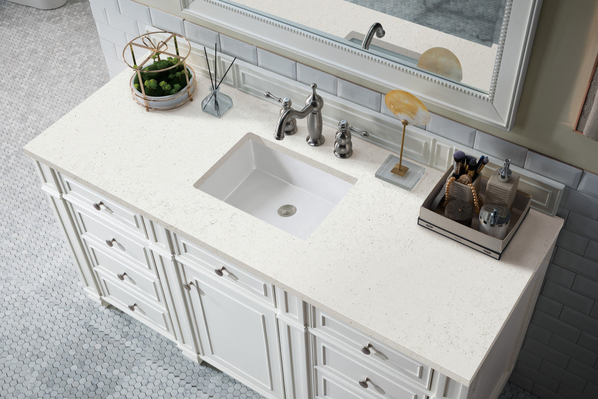 Bristol 60" Single Vanity Cabinet, Bright White