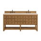 Malibu 72" Double Vanity Cabinet, Amber Birch