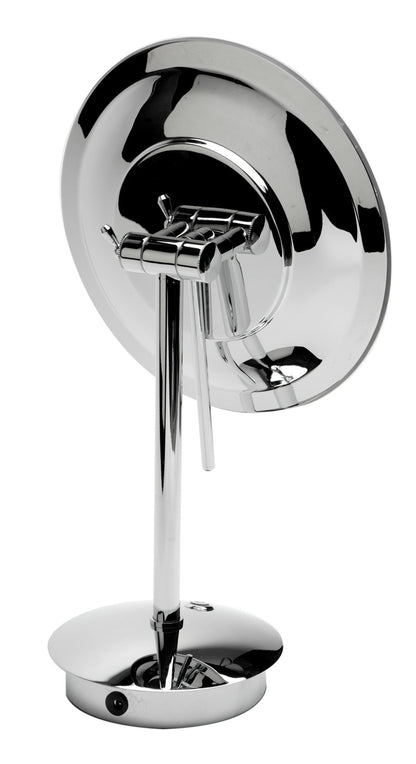 ALFI brand ABM9FLED Tabletop Round 9" 5x Magnifying Cosmetic Mirror with Light