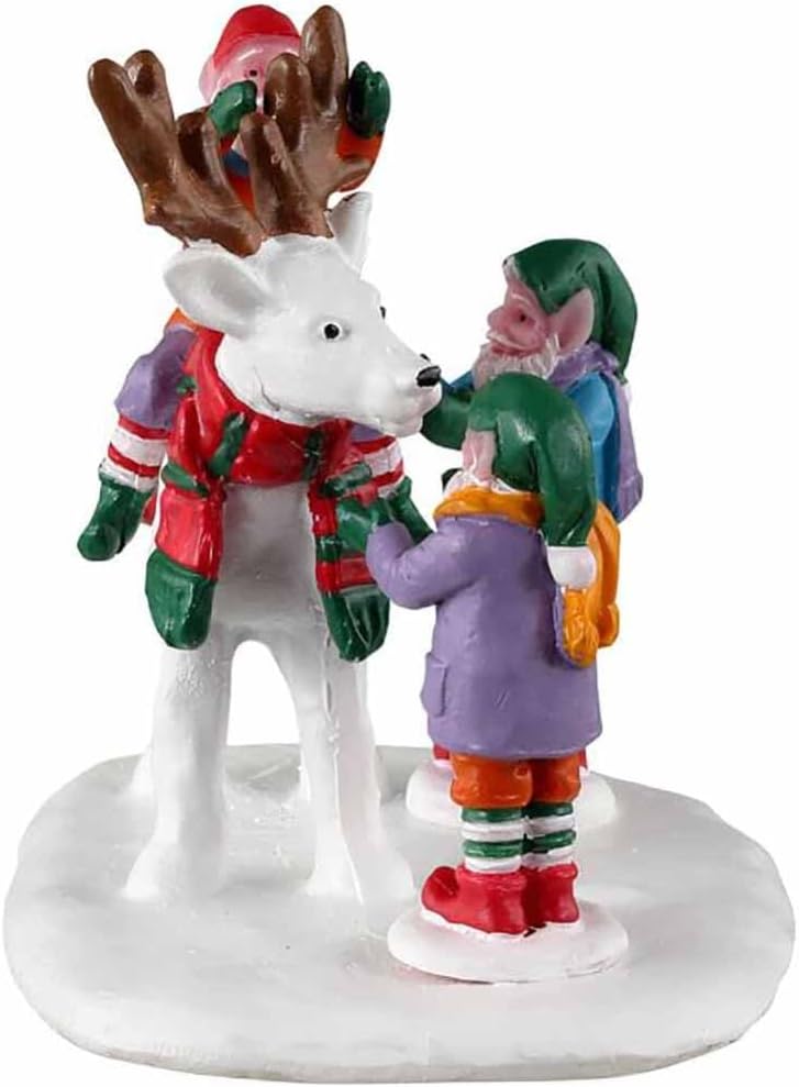 Reindeer Snowman Figurine