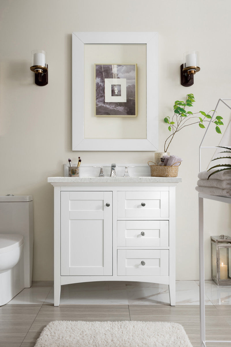 Palisades 36" Single Vanity Cabinet, Bright White
