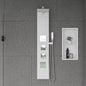 ALFI brand  ABSP60W White Aluminum Shower Panel with 2 Body Sprays and Rain Shower Head