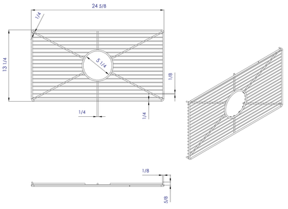 ALFI brand  ABGR3018 Stainless steel kitchen sink grid for AB3018SB, AB3018ARCH, AB3018UM
