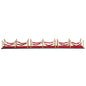 Village Red Carpet with Stanchion Posts - 7 Piece Set