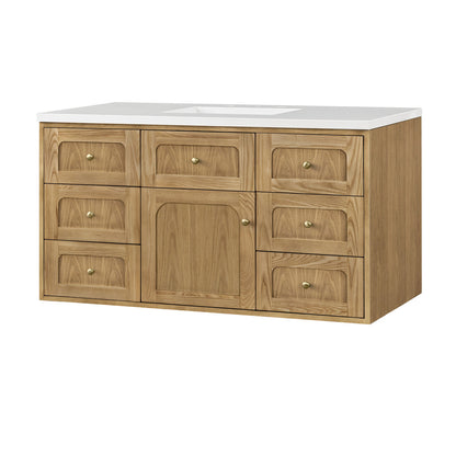Laurent 48" Single Vanity Cabinet, Light Natural Oak