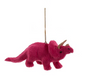 Fuzzy Colorful Dinosaur Ornament -
