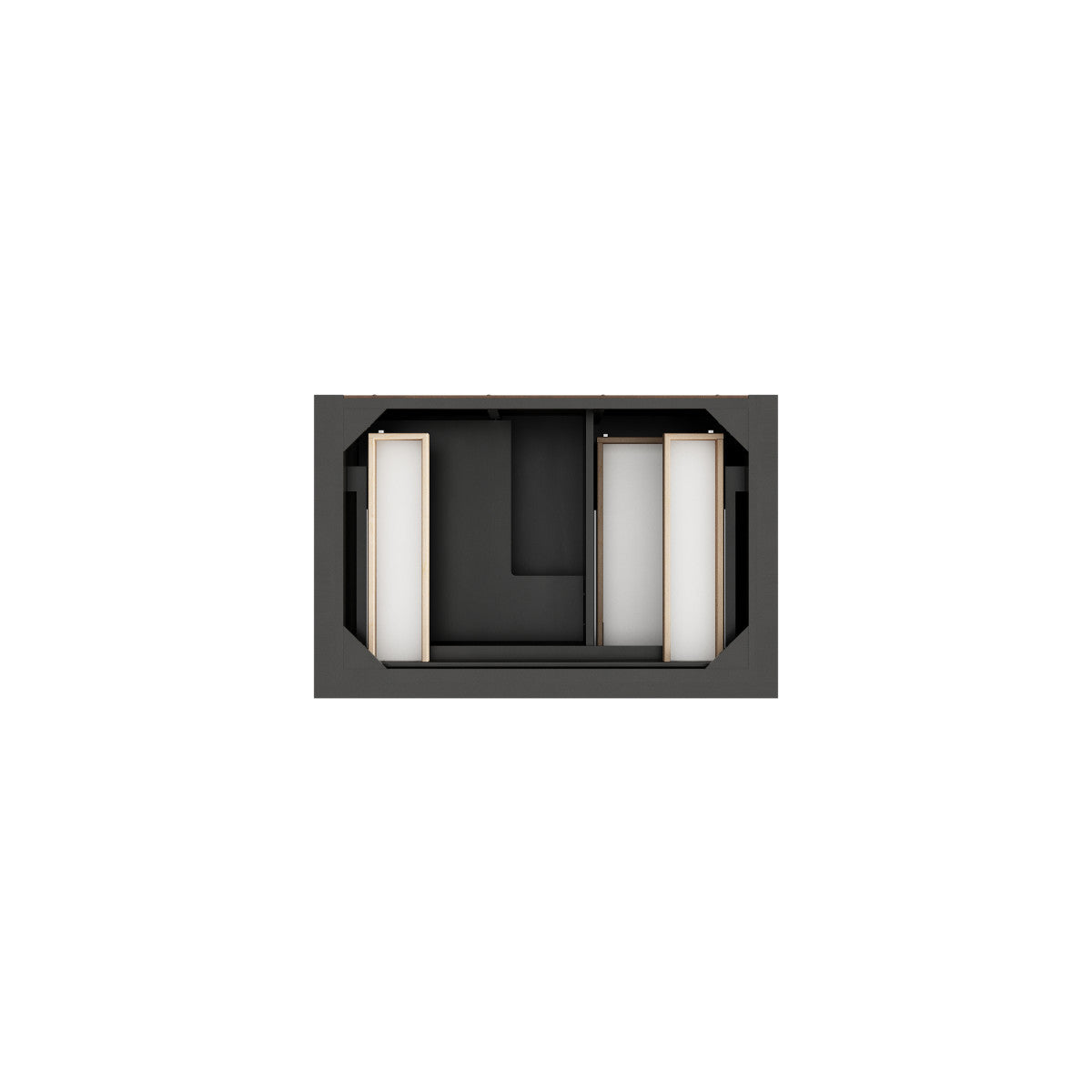 James Martin 547-V36 Brookfield 36” Single Vanity – Black Onyx / Honey Oak / Pearl Charcoal