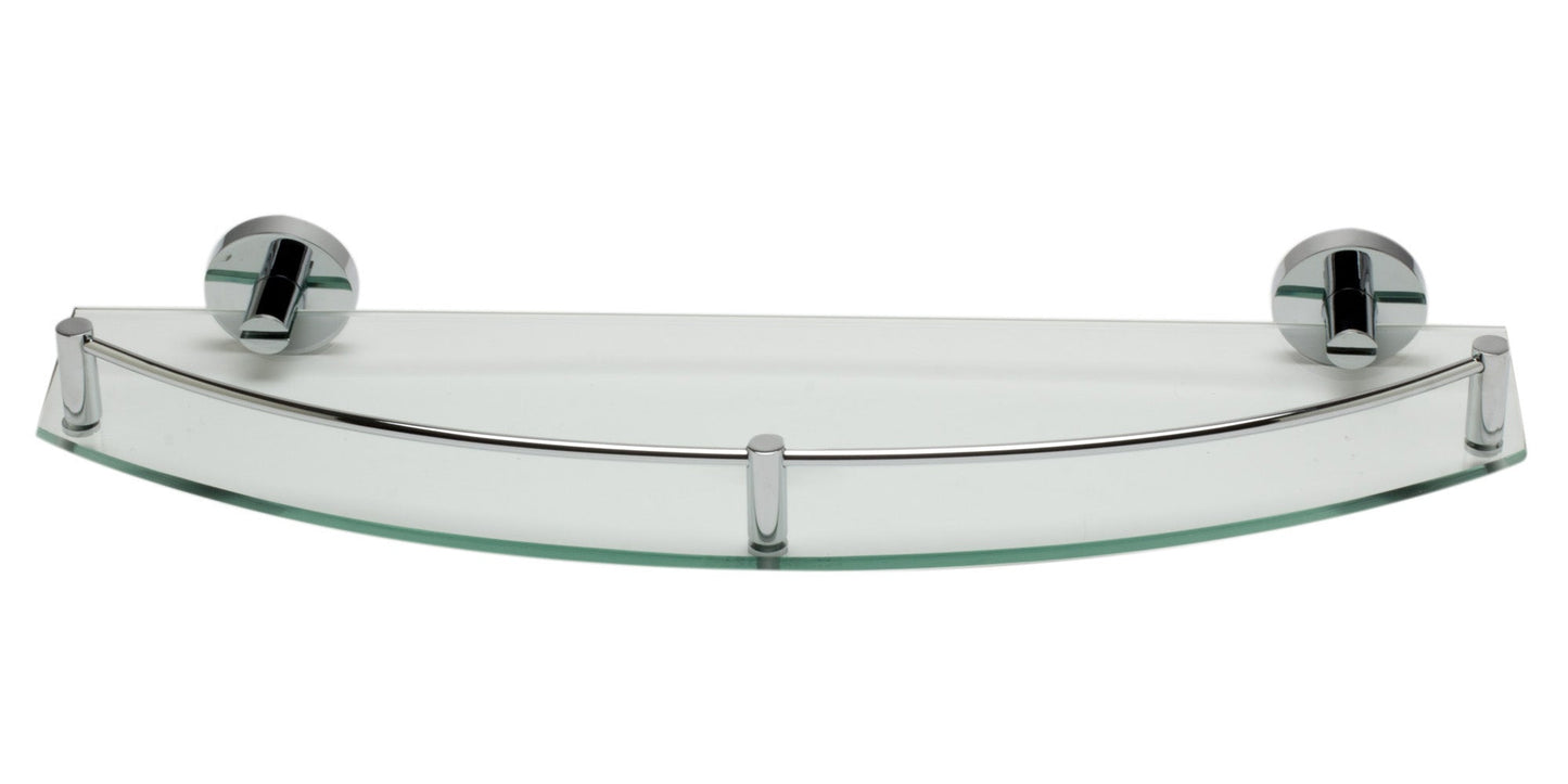 ALFI brand  AB9547 Polished Chrome Wall Mounted Glass Shower Shelf Bathroom Accessory