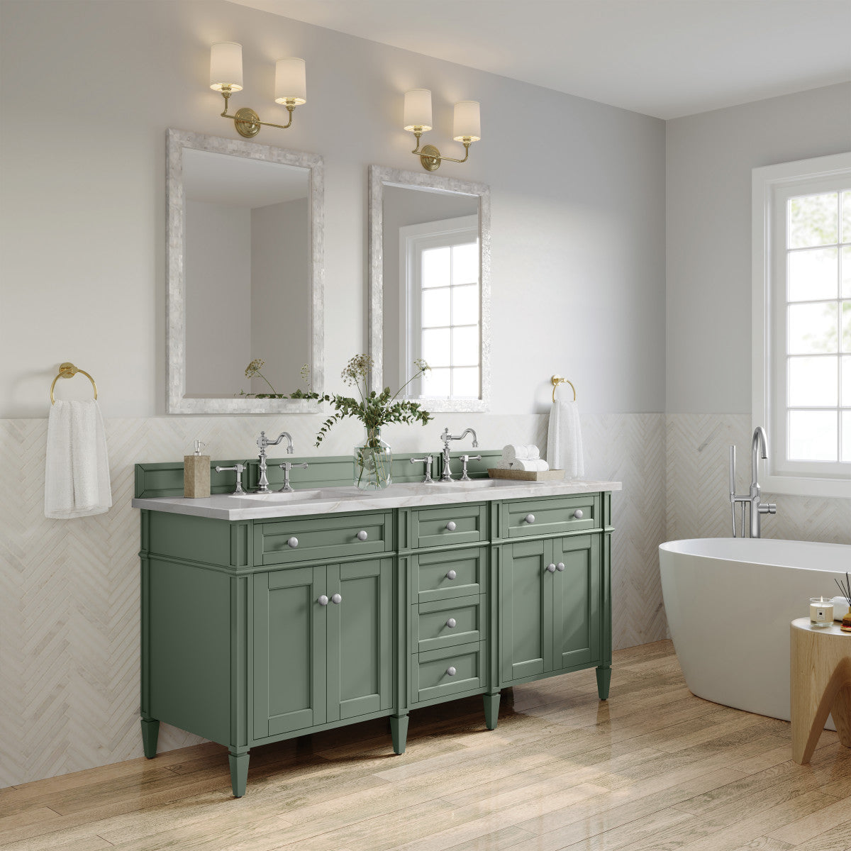 Brittany 72" Double Vanity Cabinet