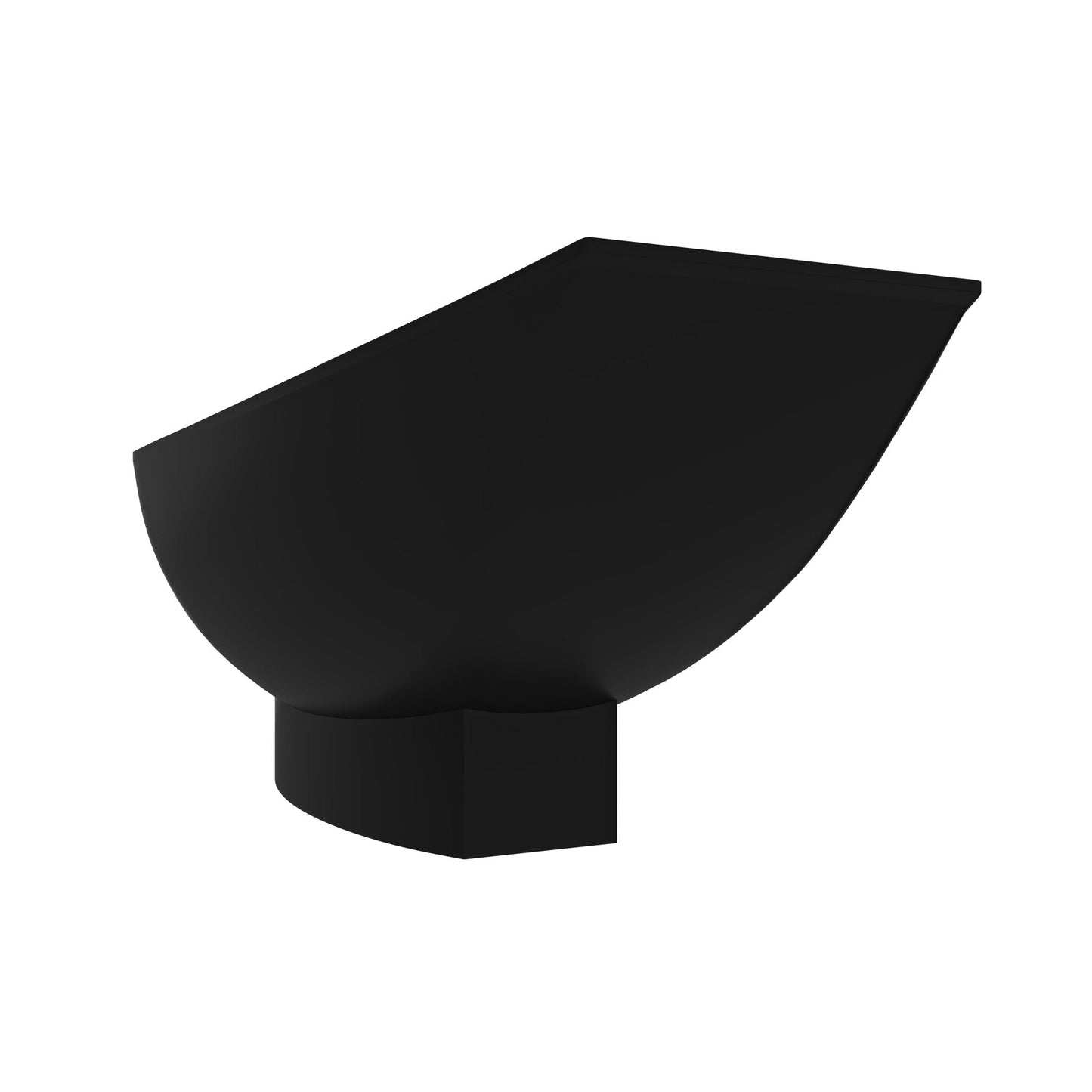 ALFI brand  AB9991BM Black Matte 71" Solid Surface Resin Free Standing Hammock Style Bathtub