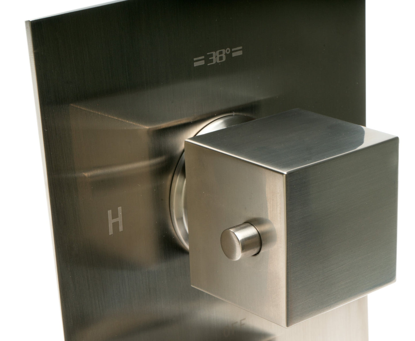 ALFI brand AB2601 Square Knob 1 Way Thermostatic Shower Mixer