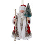 Fabriche Regal Red Santa With Staff and Christmas Tree - Ornament