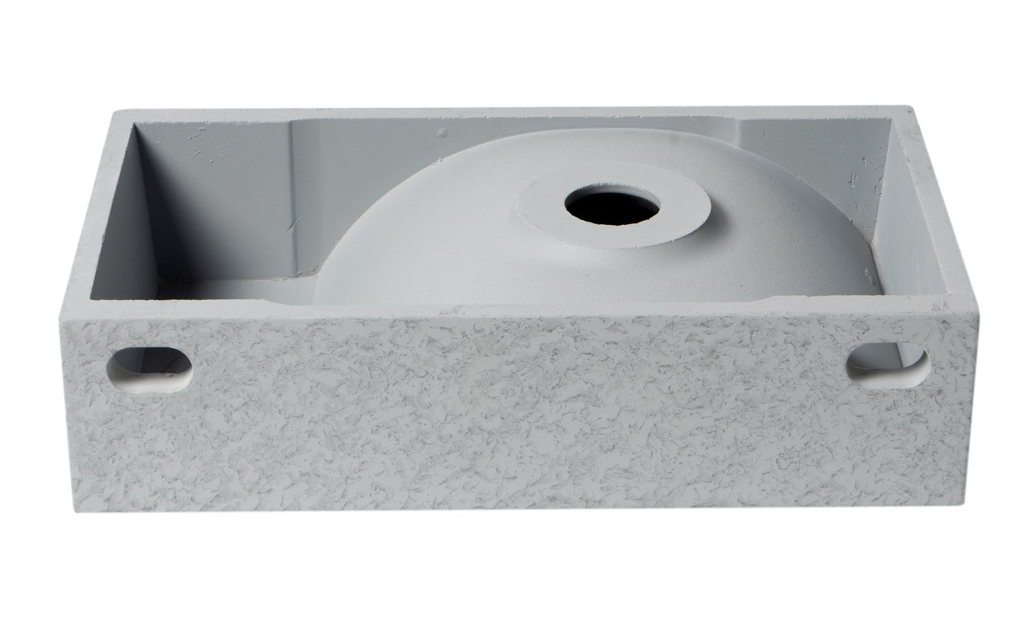 ALFI brand  ABCO108 16" Small Rectangular Solid Concrete Gray Matte Wall Mounted Bathroom Sink