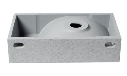 ALFI brand  ABCO108 16" Small Rectangular Solid Concrete Gray Matte Wall Mounted Bathroom Sink