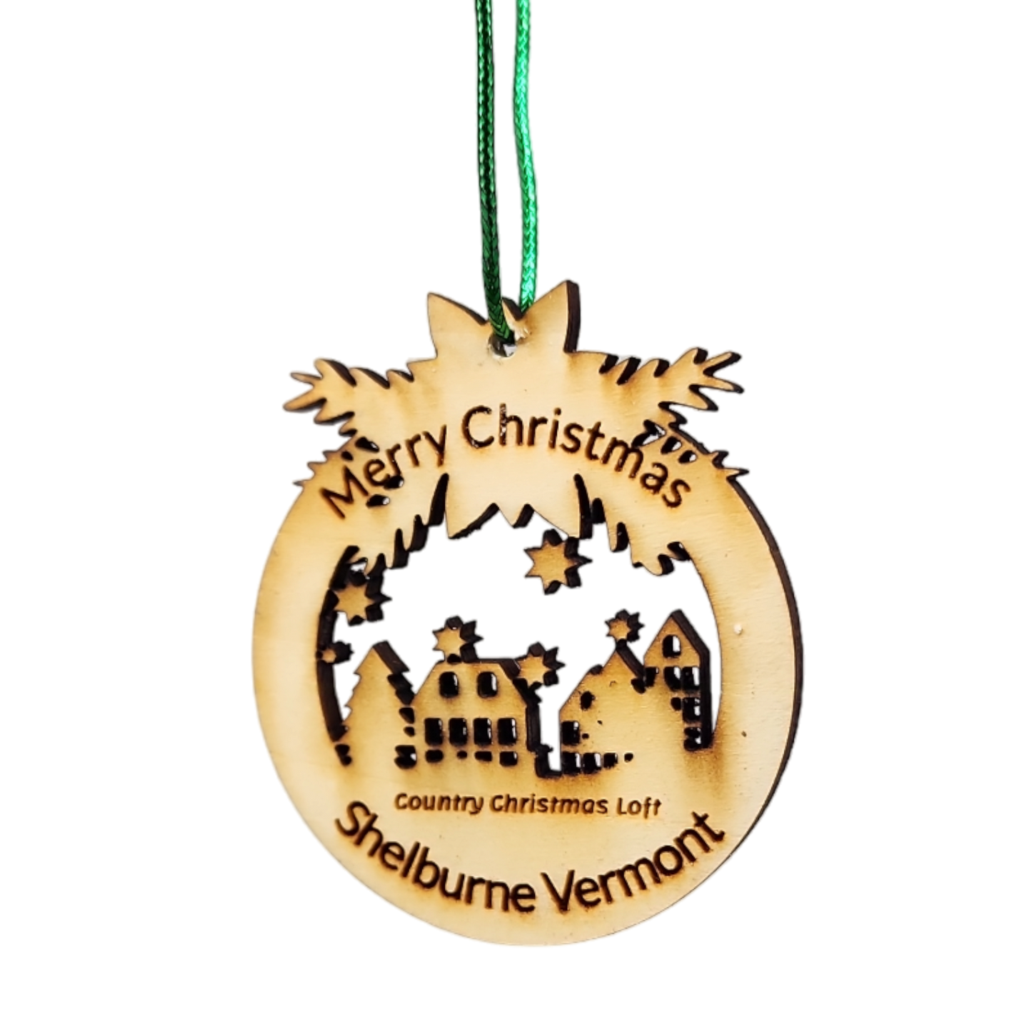 Merry Christmas in Shelburne Vermont Ornament