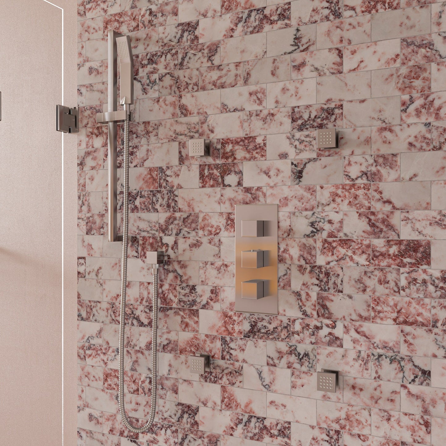 ALFI brand AB3820 2" Square Adjustable Shower Body Spray