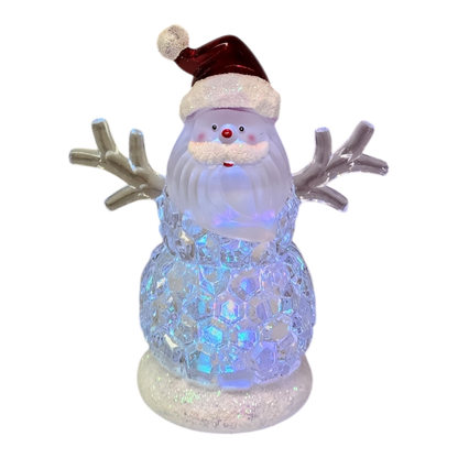 Lighted Shimmer Santa - 4.5 inch