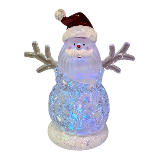 Lighted Shimmer Santa - 4.5 inch