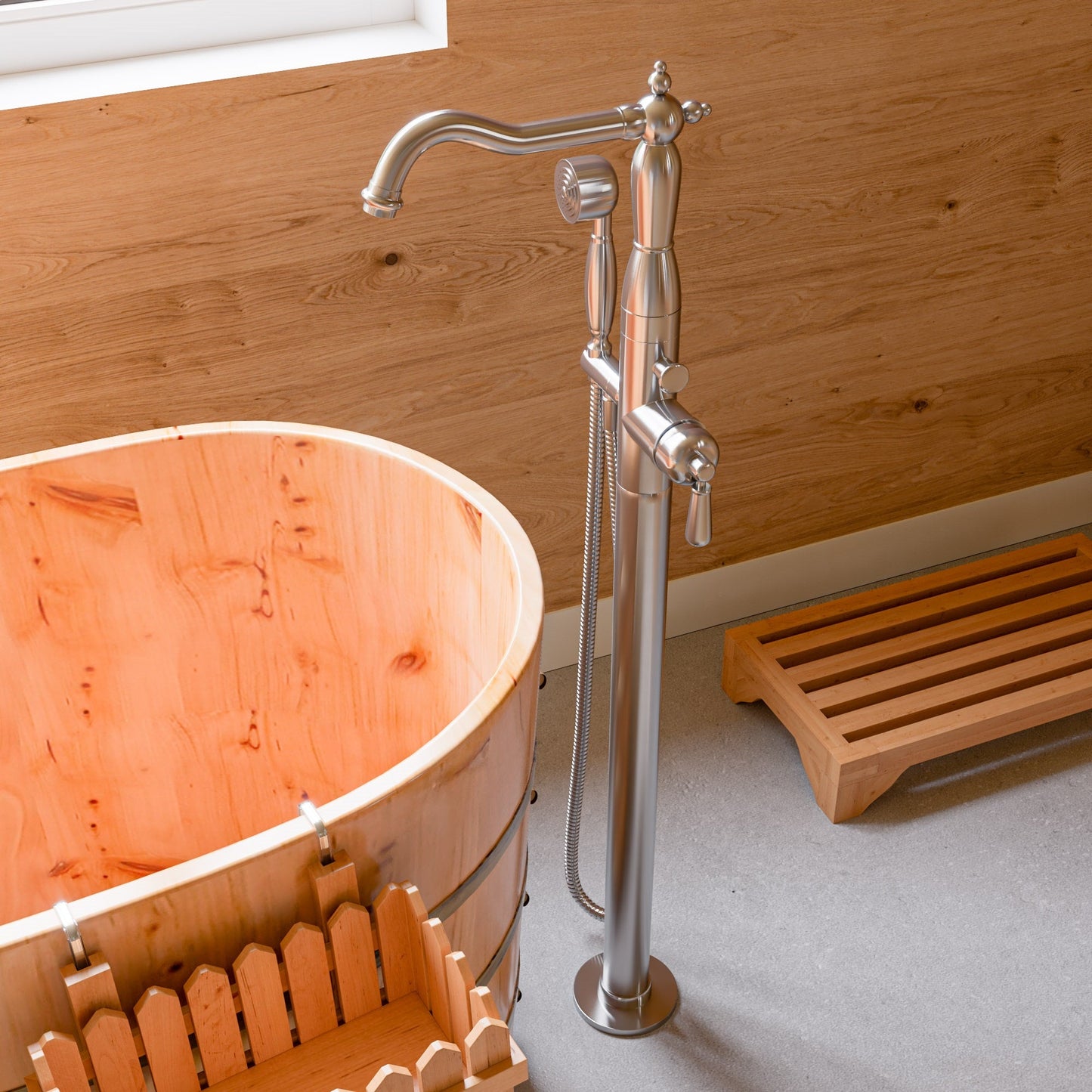 ALFI brand AB2553 Free Standing Floor Mounted Bath Tub Filler