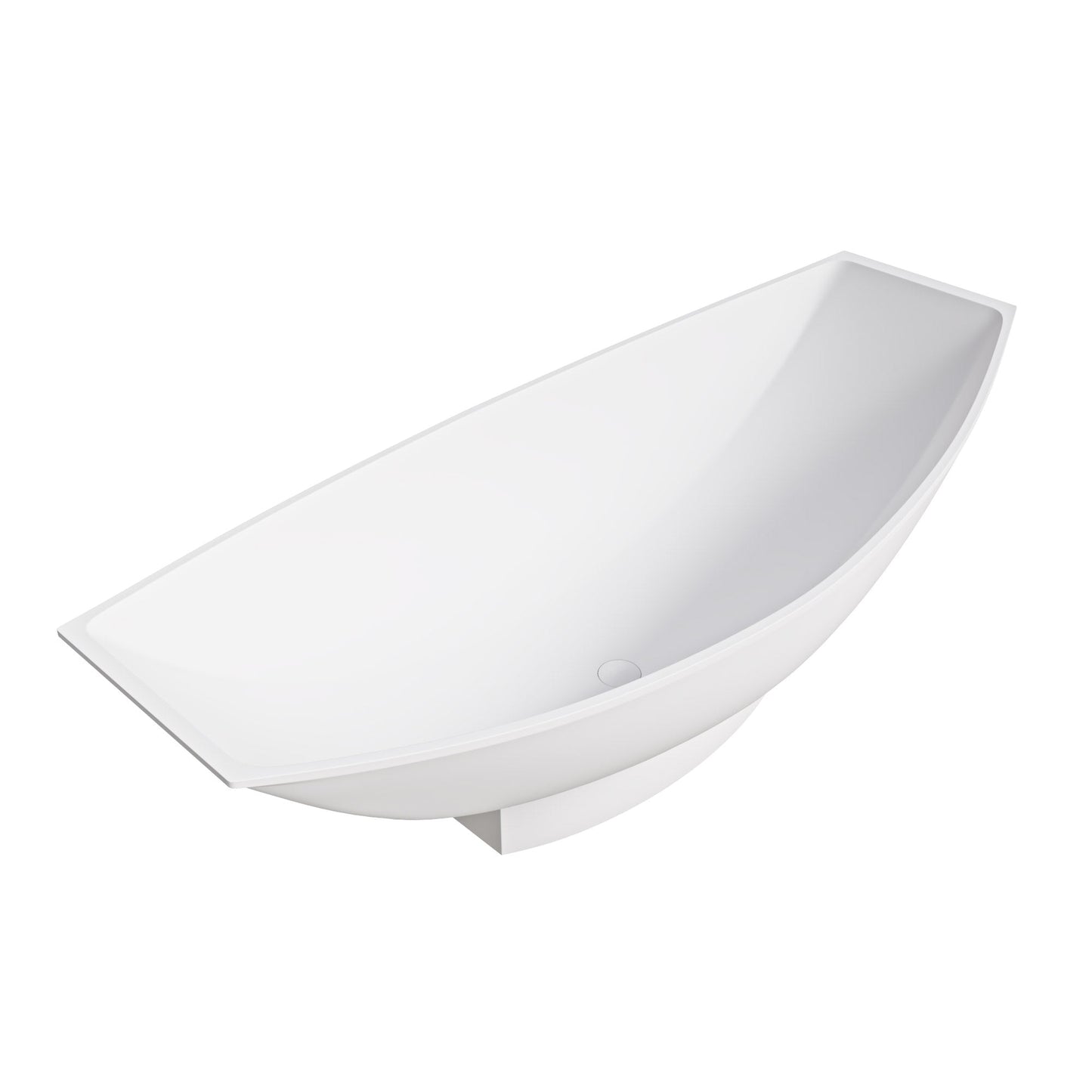 ALFI brand  AB9991 White Matte 71" Solid Surface Resin Free Standing Hammock Style Bathtub