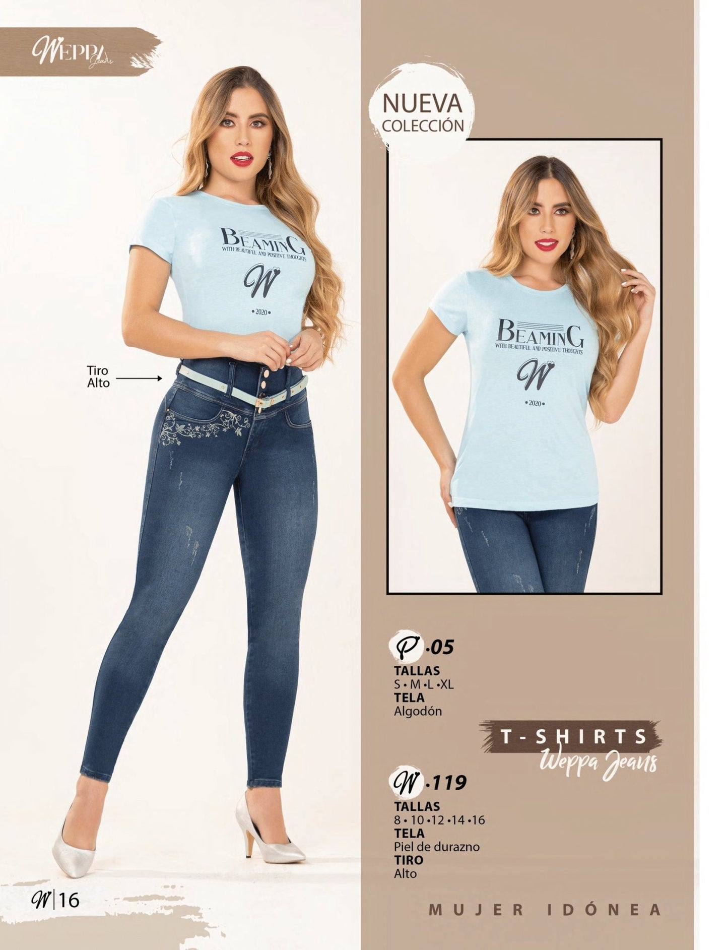 W-119 100%  Authentic Colombian Push Up Jeans