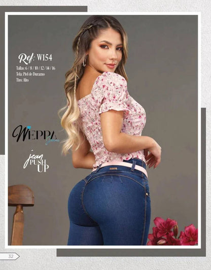 W-154 100%  Authentic Colombian Push Up Jeans