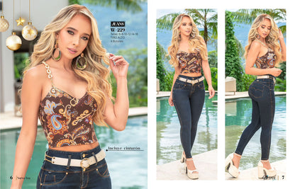 W-229 100% Authentic Colombian Push Up Jeans