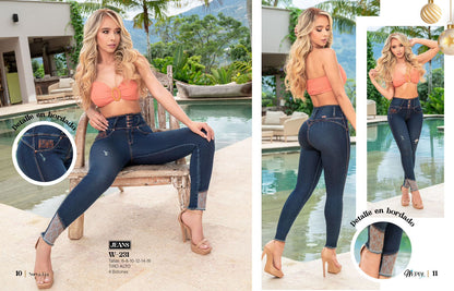 W-231 100% Authentic Colombian Push Up Jeans