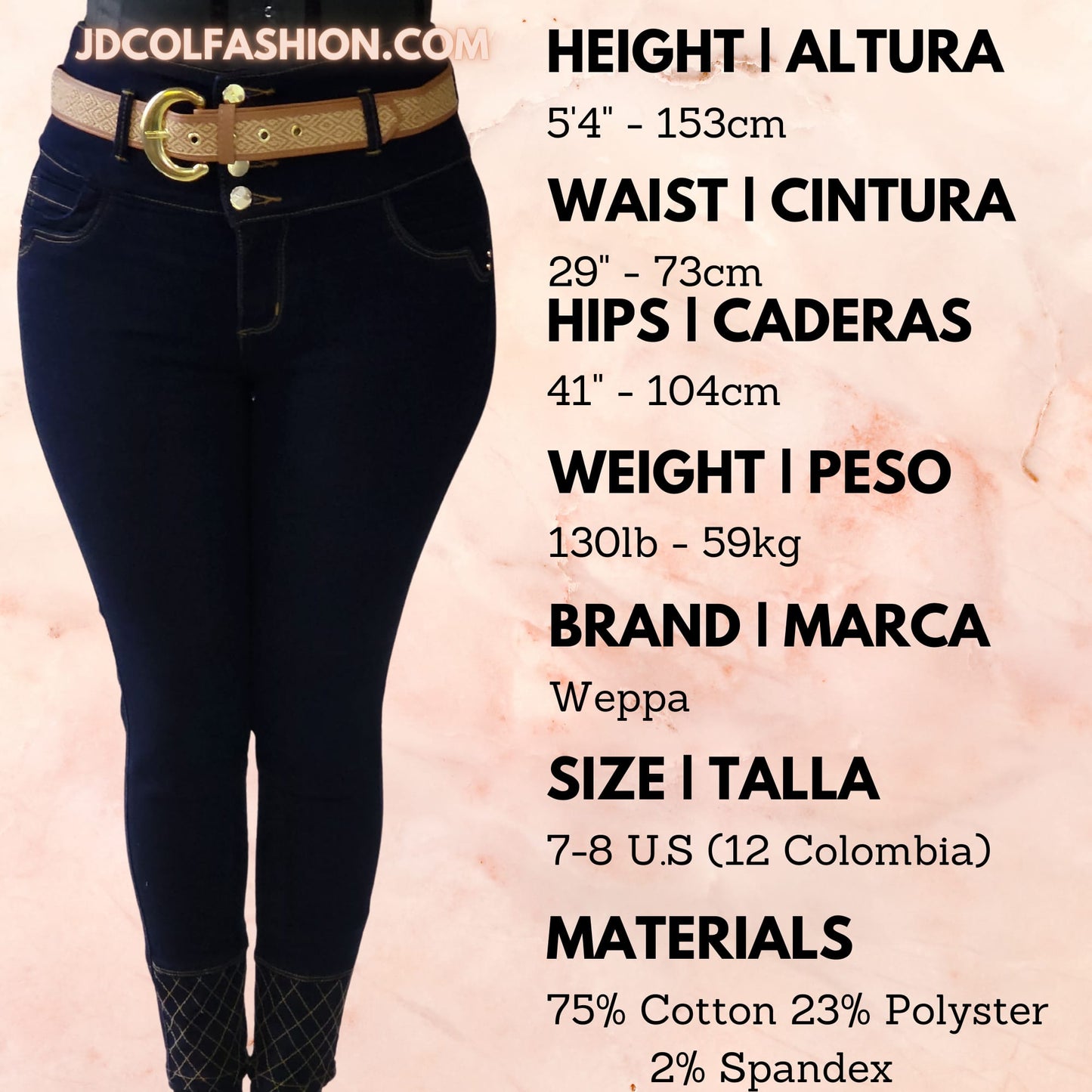 W-91 100% Authentic Colombian Push Up Jeans