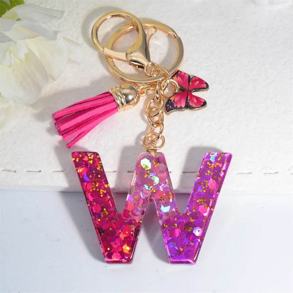 Personalized Butterfly Tassel Keychain 💖
