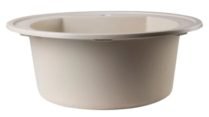 ALFI brand AB2020DI 20" Drop-In Round Granite Composite Kitchen Prep Sink