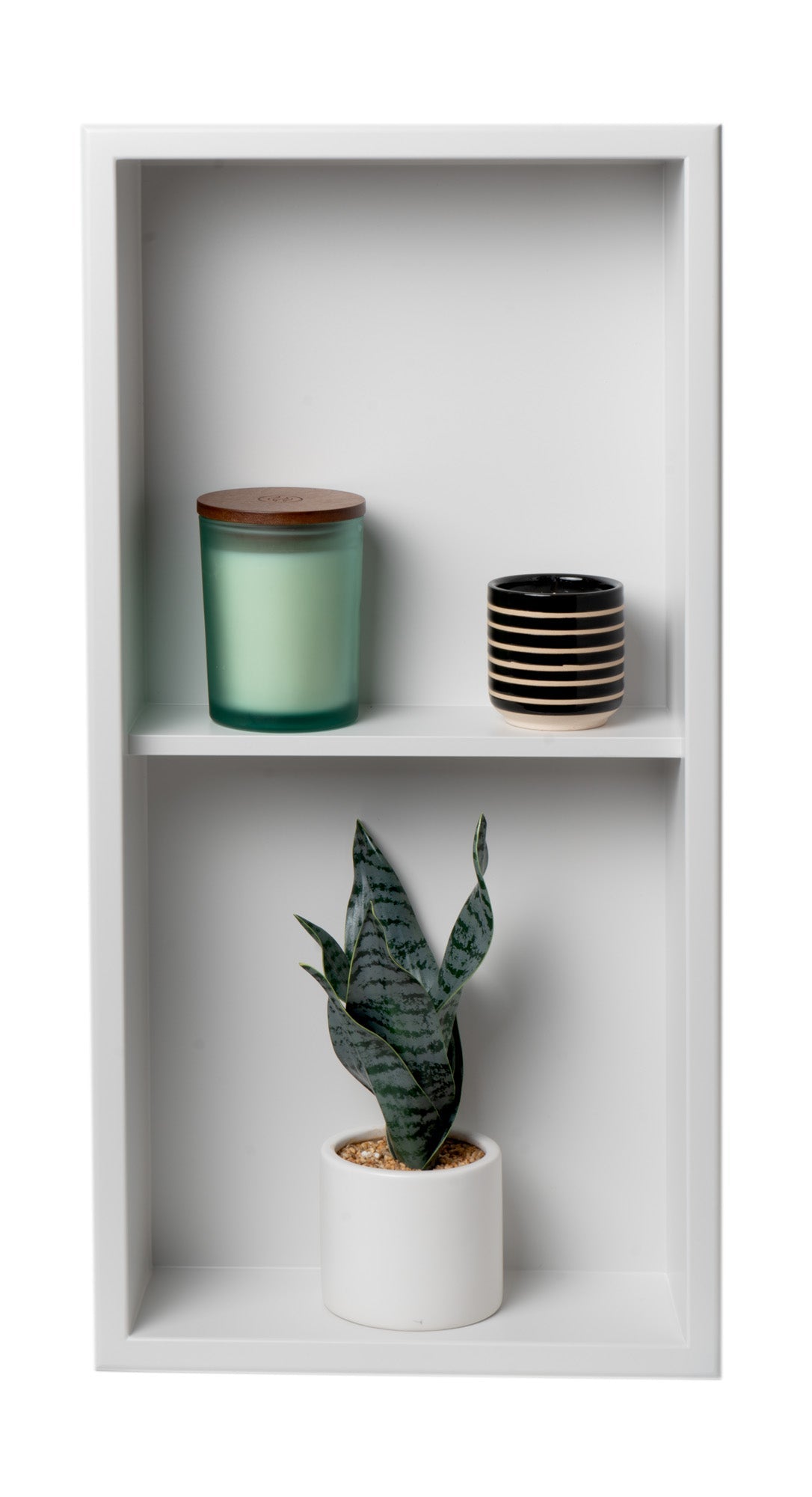 ALFI brand ABNC1224 12 x 24  Vertical Double Shelf Bath Shower Niche