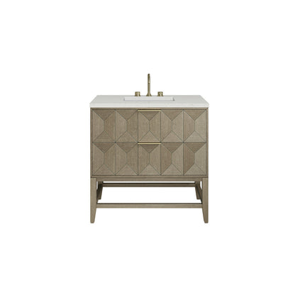 Emmeline 36" Single Vanity Cabinet, Pebble Oak